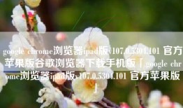 google chrome浏览器ipad版v107.0.5304.101 官方苹果版谷歌浏览器下载手机版「google chrome浏览器ipad版v107.0.5304.101 官方苹果版」