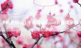 手机登陆qq（手机登陆qqipad会有提示吗）