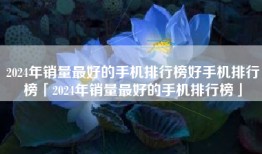 2024年销量最好的手机排行榜好手机排行榜「2024年销量最好的手机排行榜」